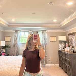 Maroon American Eagle size medium crop top